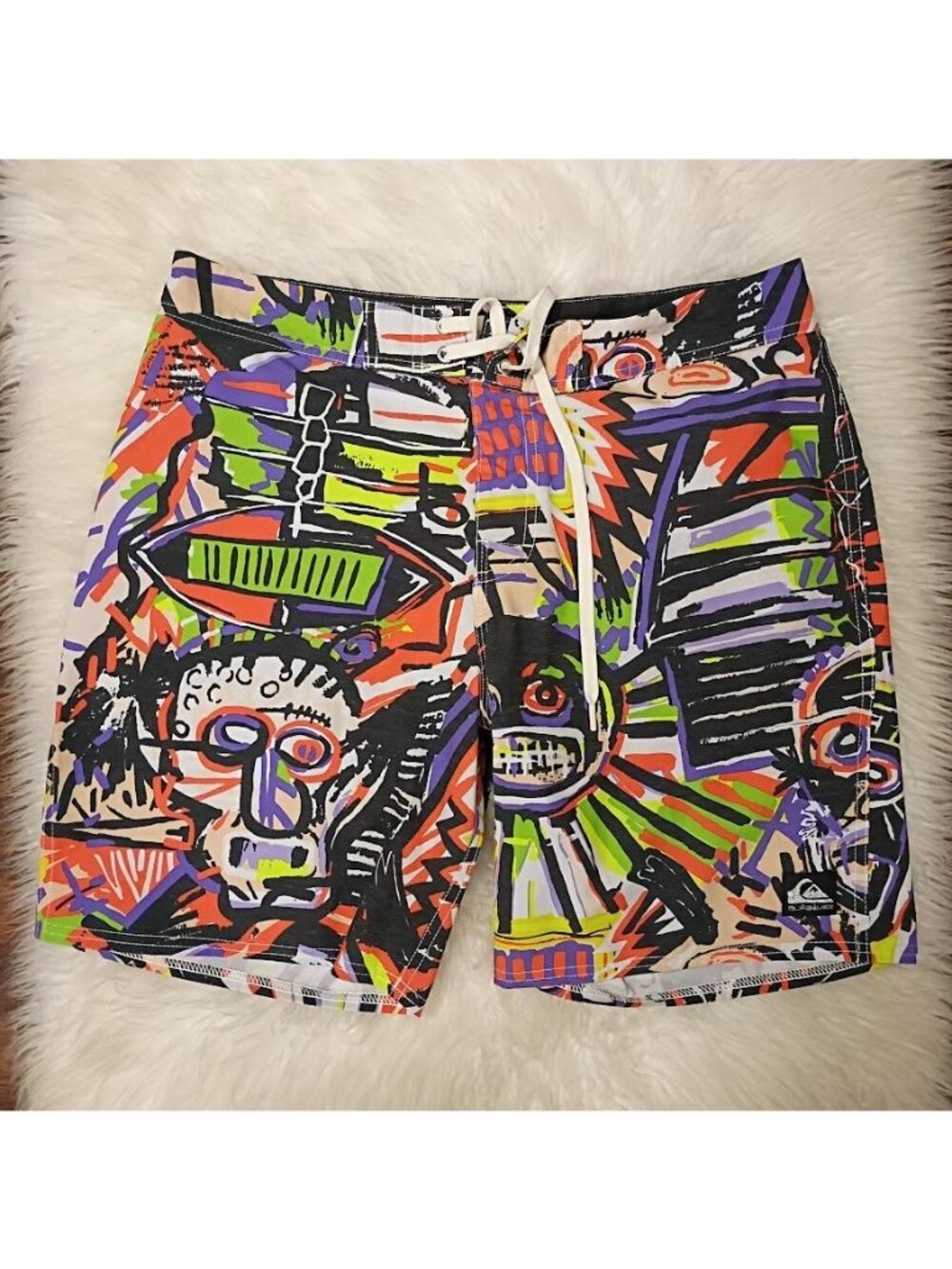 Quiksilver Mens 50th Anniversary Boardshorts With Multicolor Abstract Art Print - Picture 2 of 11
